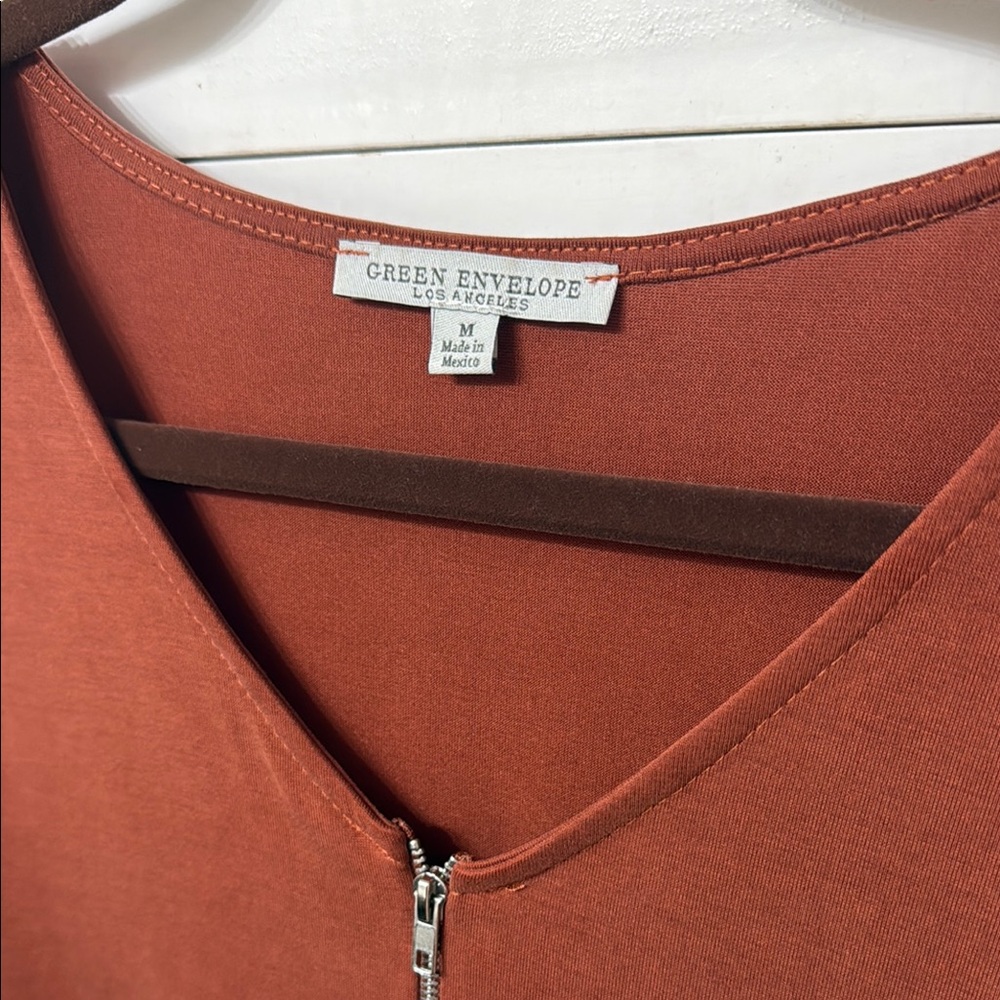 Brown Ruffle Sleeve Top - Picture 2 of 3